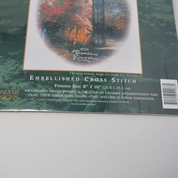 NEW Thomas Kinkade Victorian Garden Iron Gate Vignette Counted Cross Stitch Kit - Picture 3 of 4